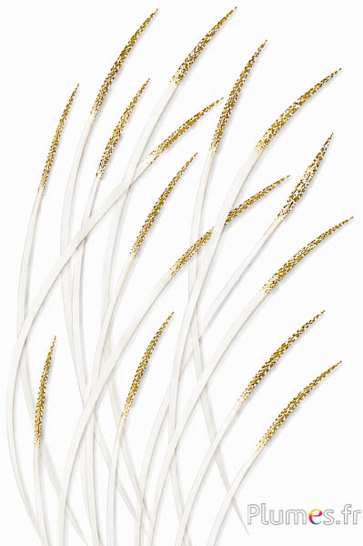Gans goldener Glitzer - 16-18 cm - weiß